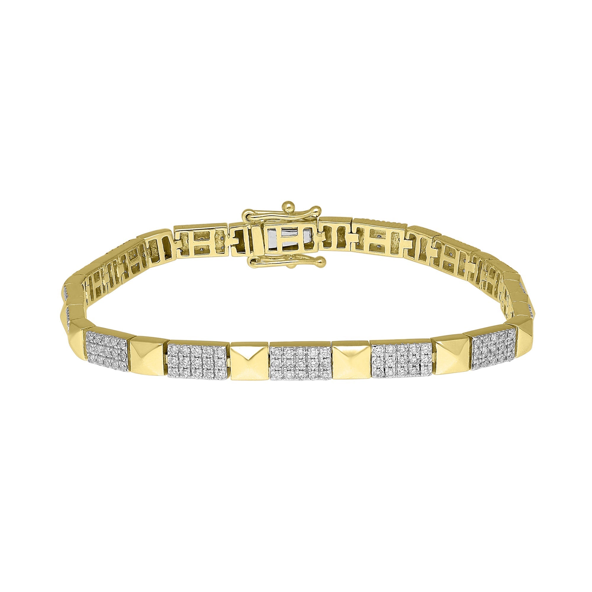 14K Solid Gold 1.50ctw Diamond Bracelets