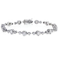 Genuine Diamond Eternity Tennis Bracelet in 14K Solid Gold(4.39ctw )