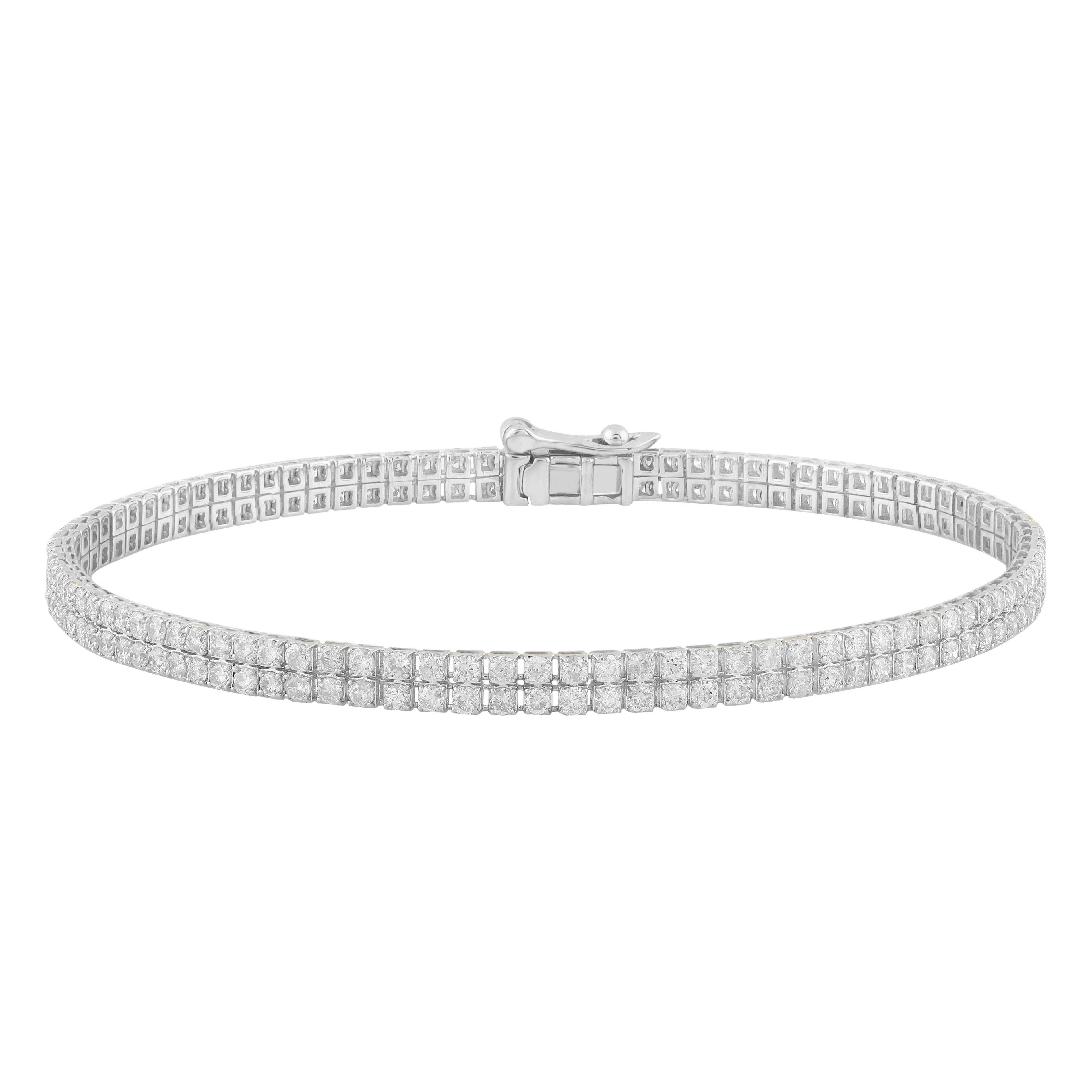 14K Solid Gold  2.72ctw Diamond Bracelets