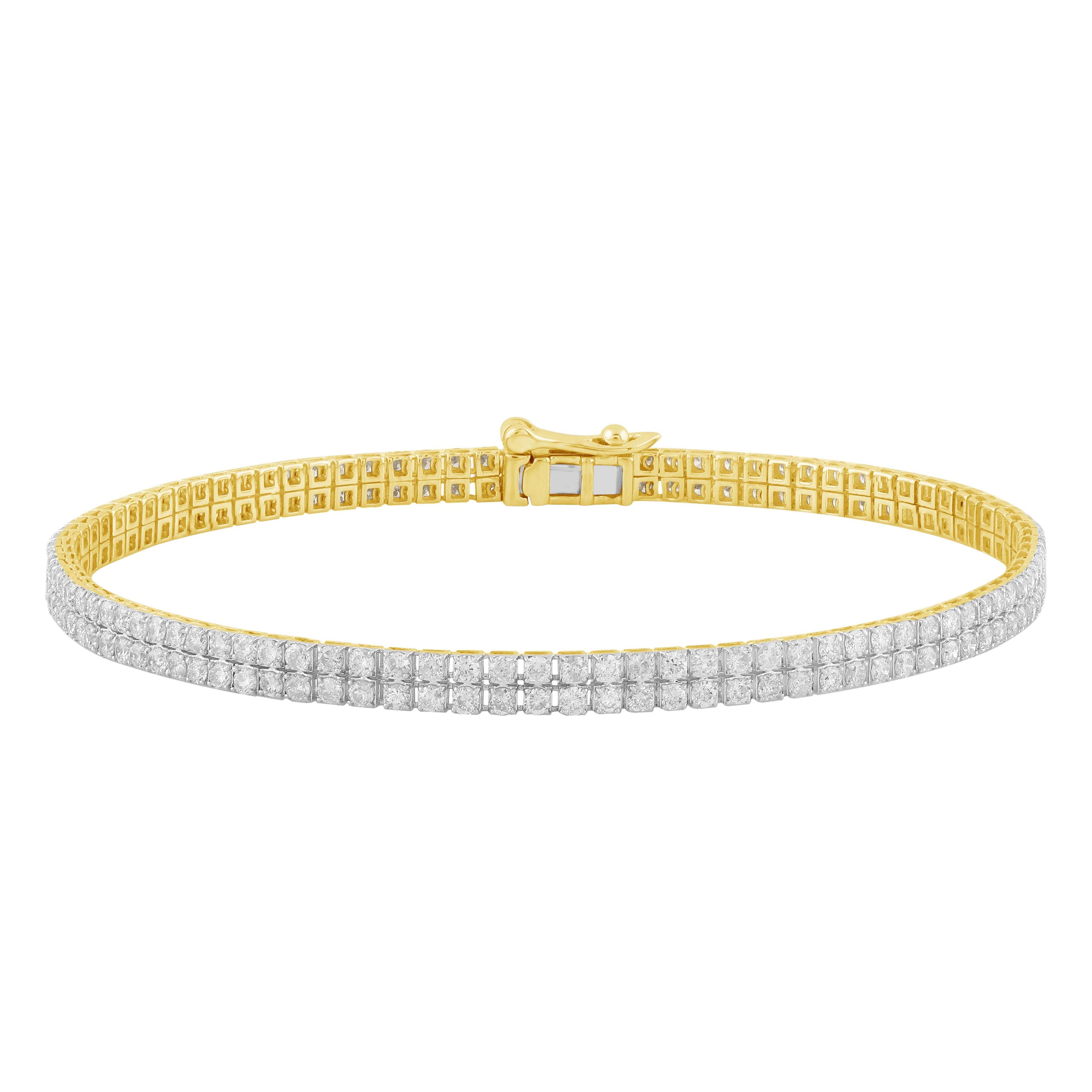 14K Solid Gold  2.72ctw Diamond Bracelets