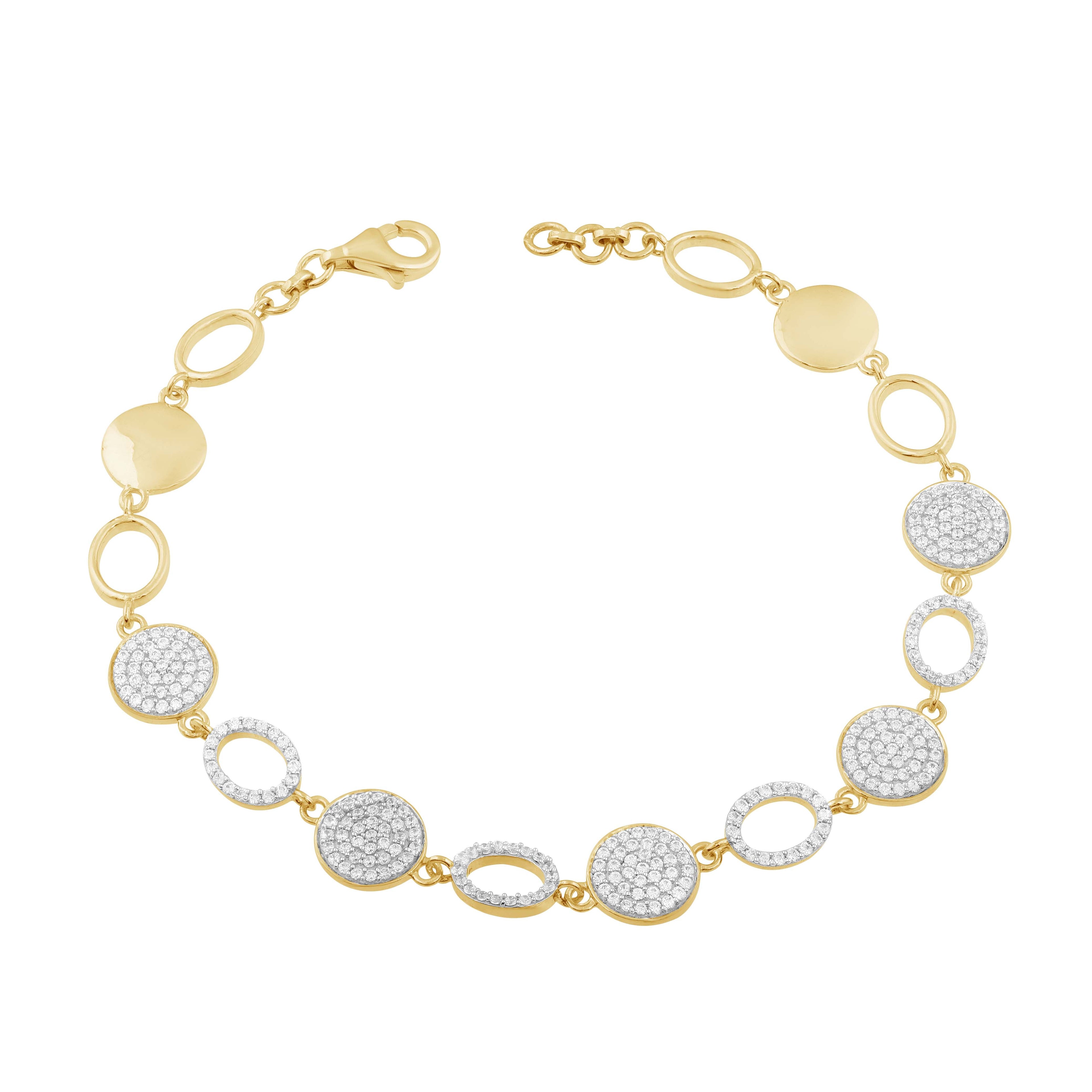 14K Solid Gold  1.04ctw Diamond Bracelets