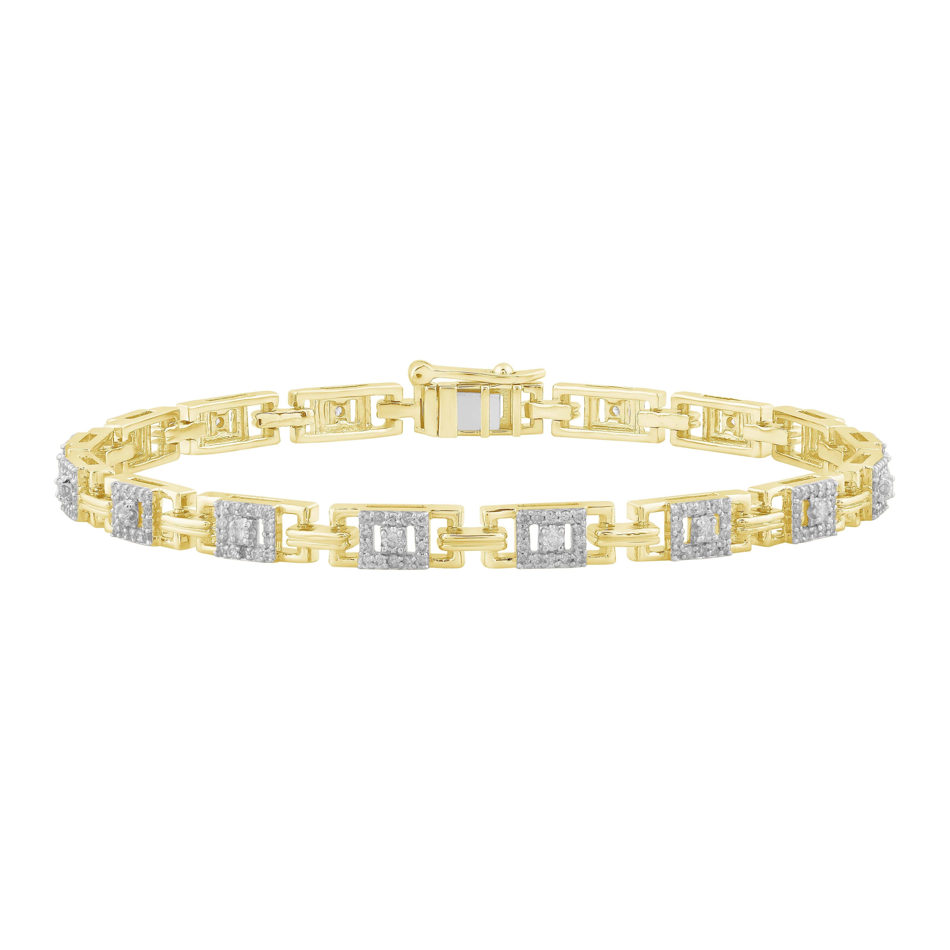 14K Solid Gold  1.16ctw Diamond Bracelets