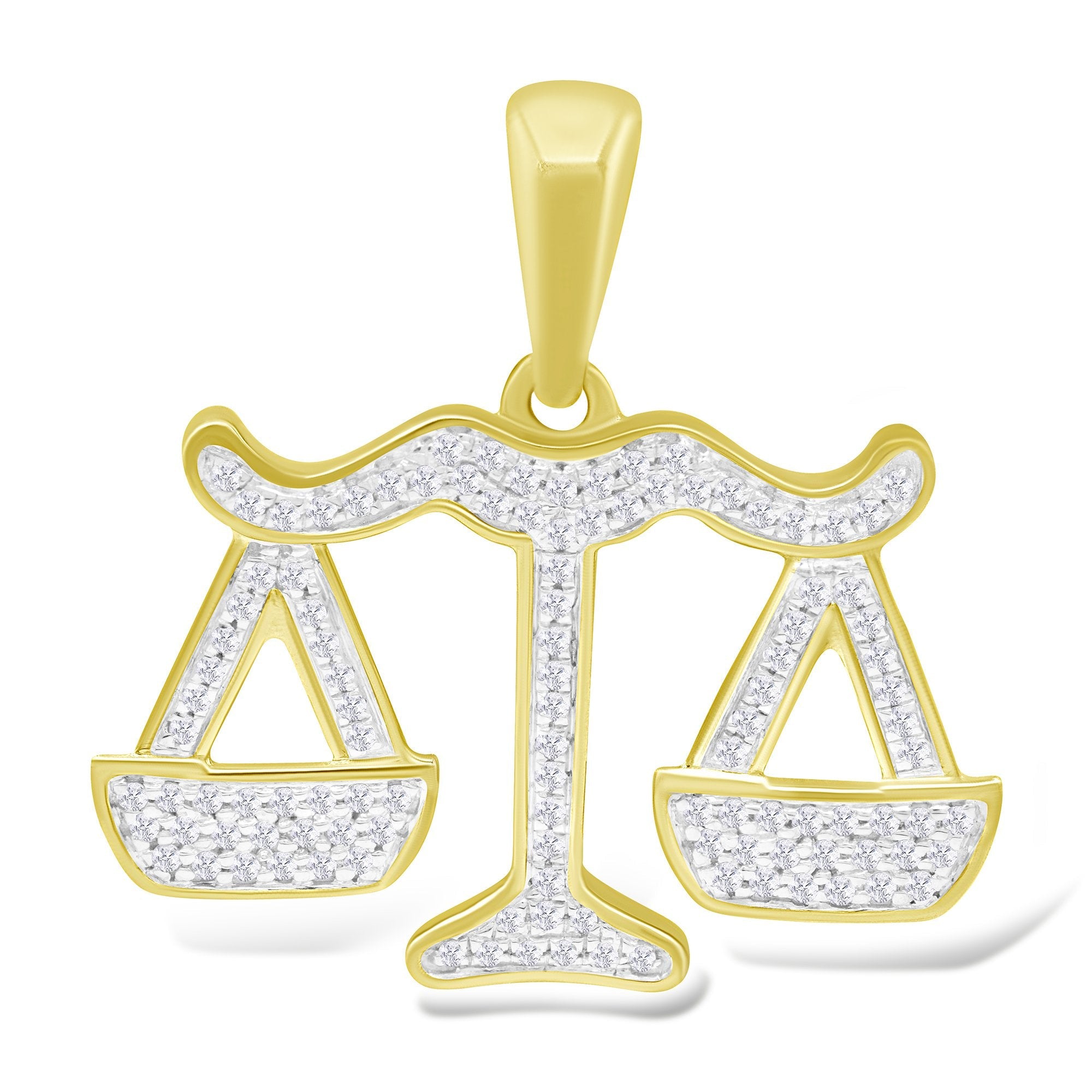 14K Solid Gold 0.33ctw Diamond Pendant