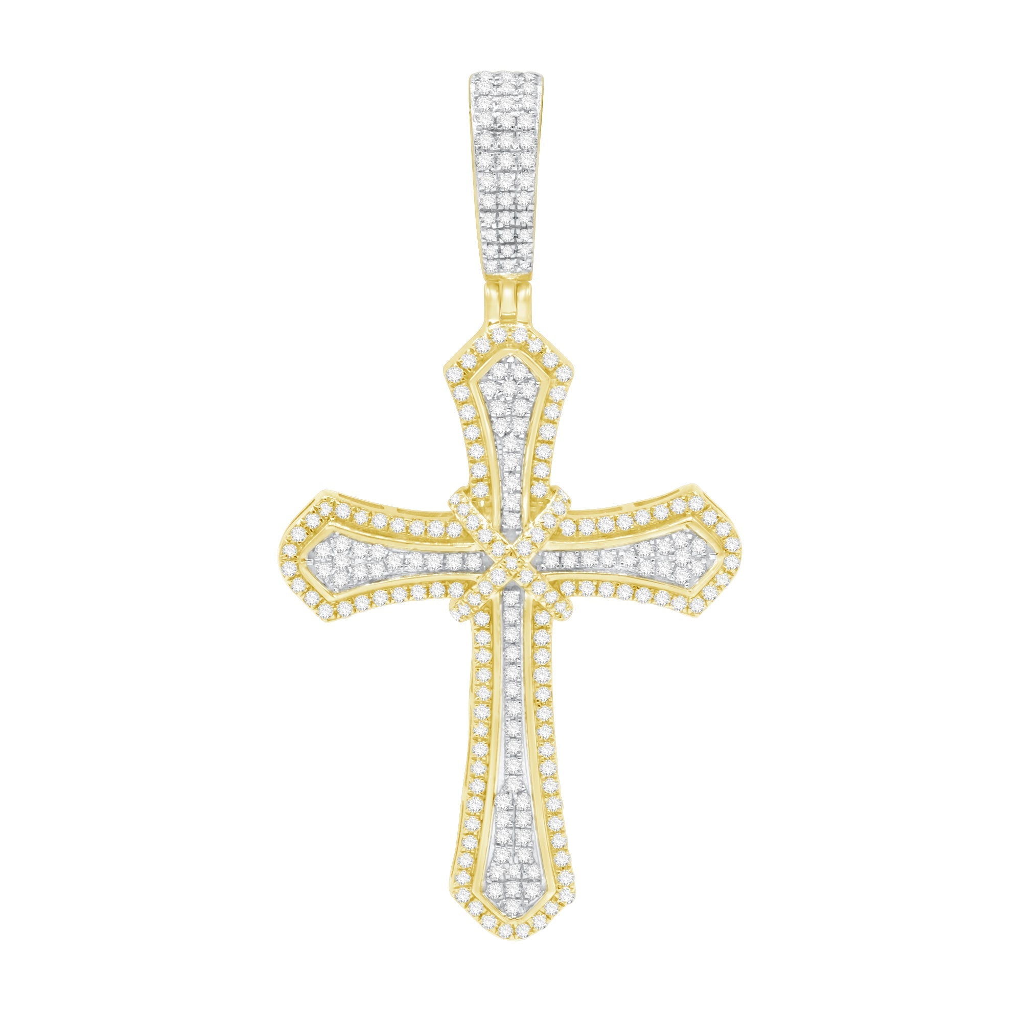 14K Solid Gold 0.97ctw Diamond Pendants