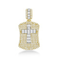 14K Solid Gold  2.05ctw Diamond Cross Pendants