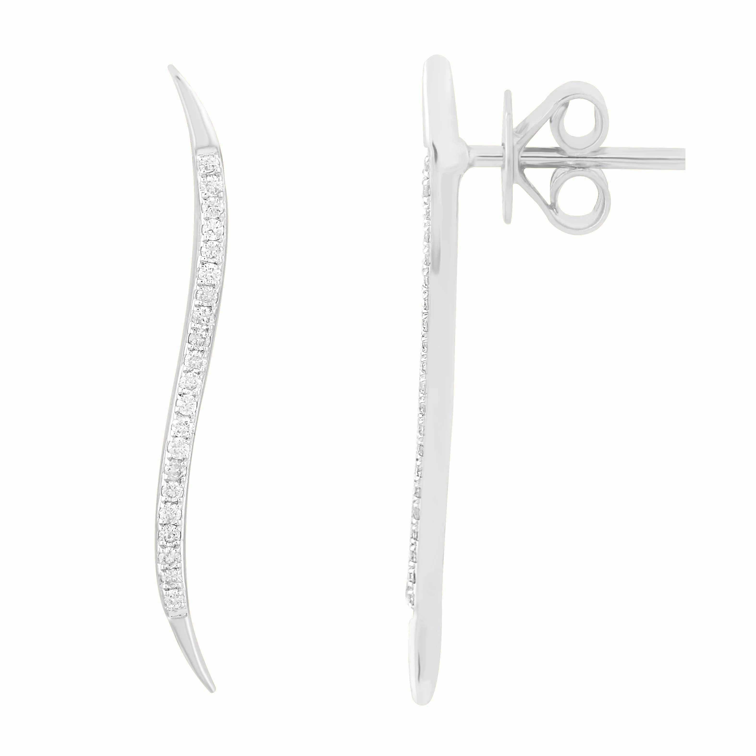 14K Solid Gold  0.16ctw Diamond Stud Earrings