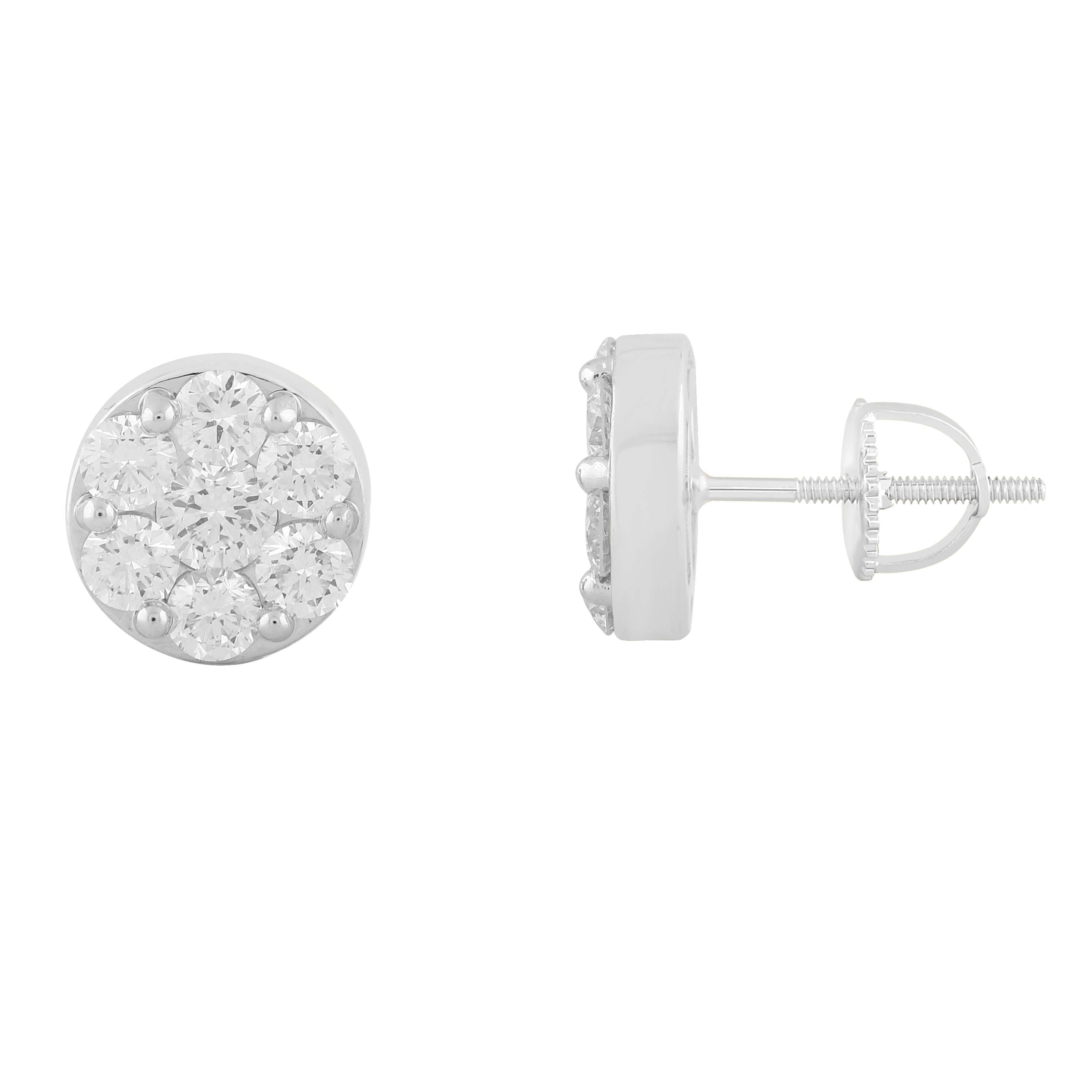 14K Solid Gold  1.95ctw Lab Grown Diamond Stud Earrings