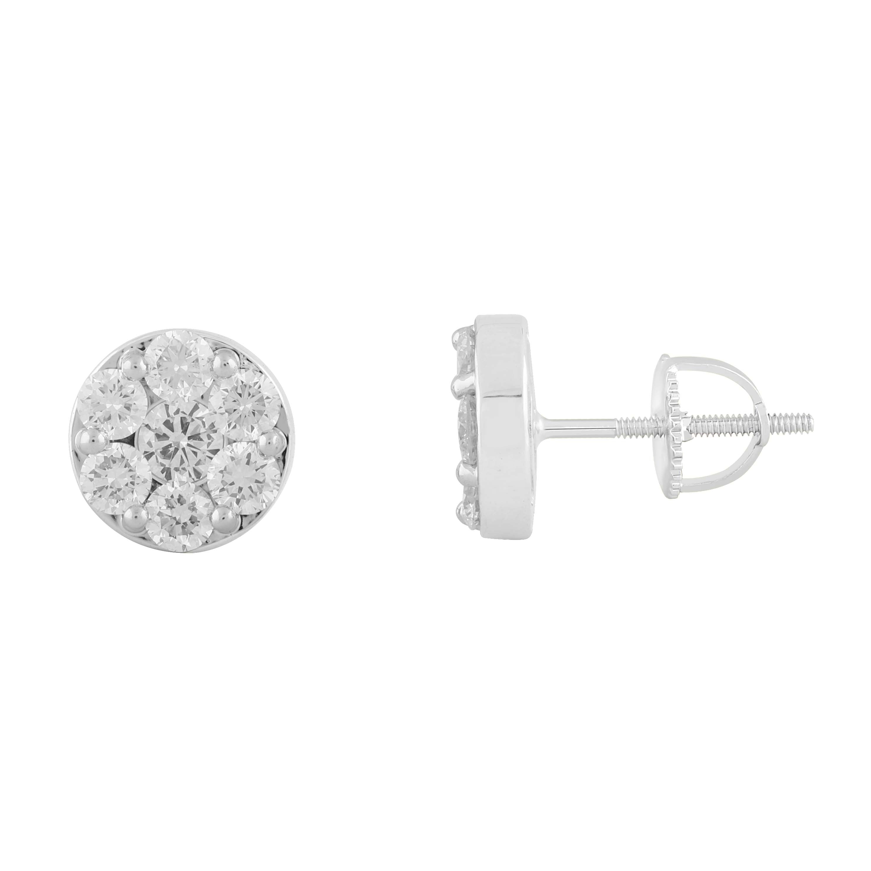 14K Solid Gold  1.95ctw Lab Grown Diamond Stud Earrings