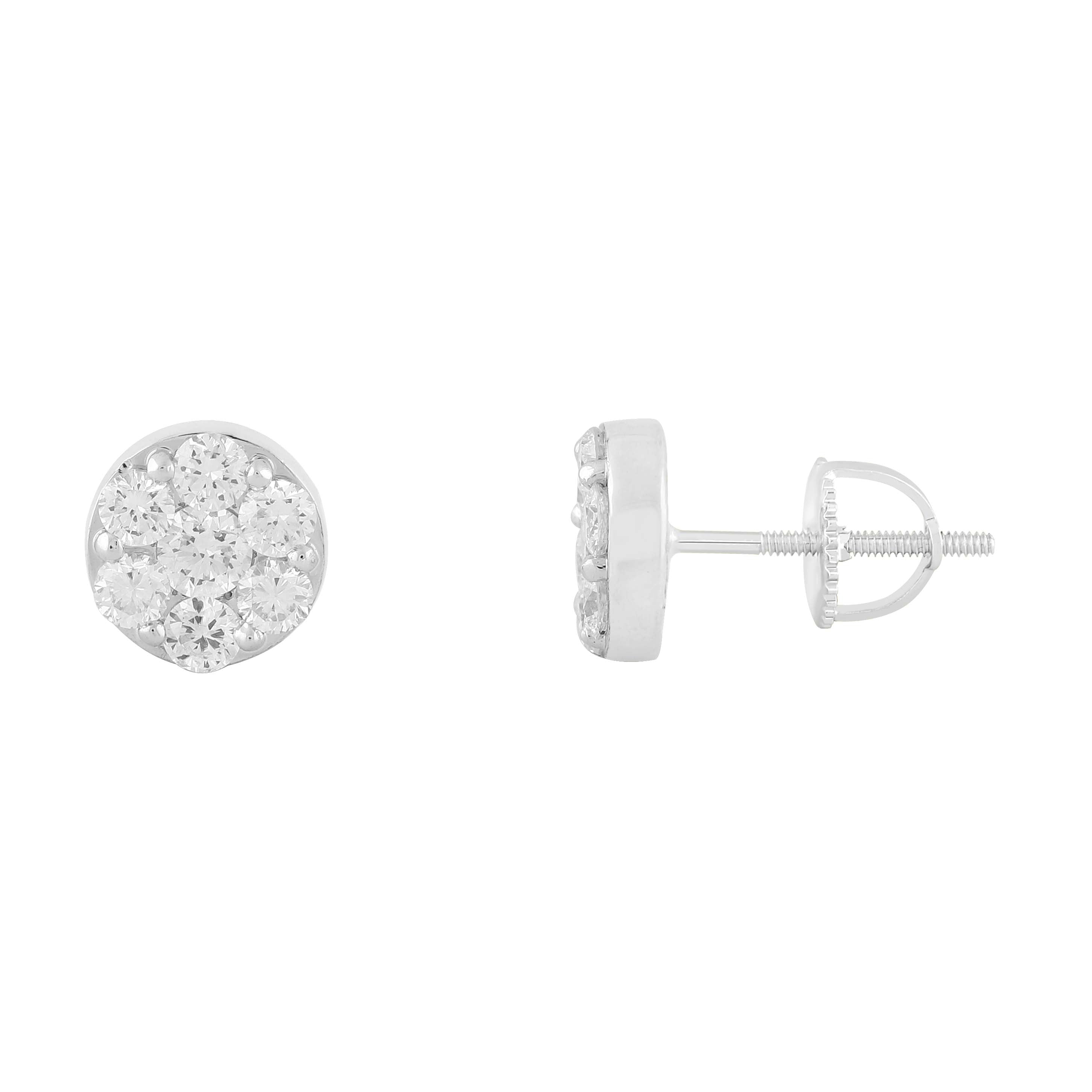 14K Solid Gold  1.95ctw Lab Grown Diamond Stud Earrings