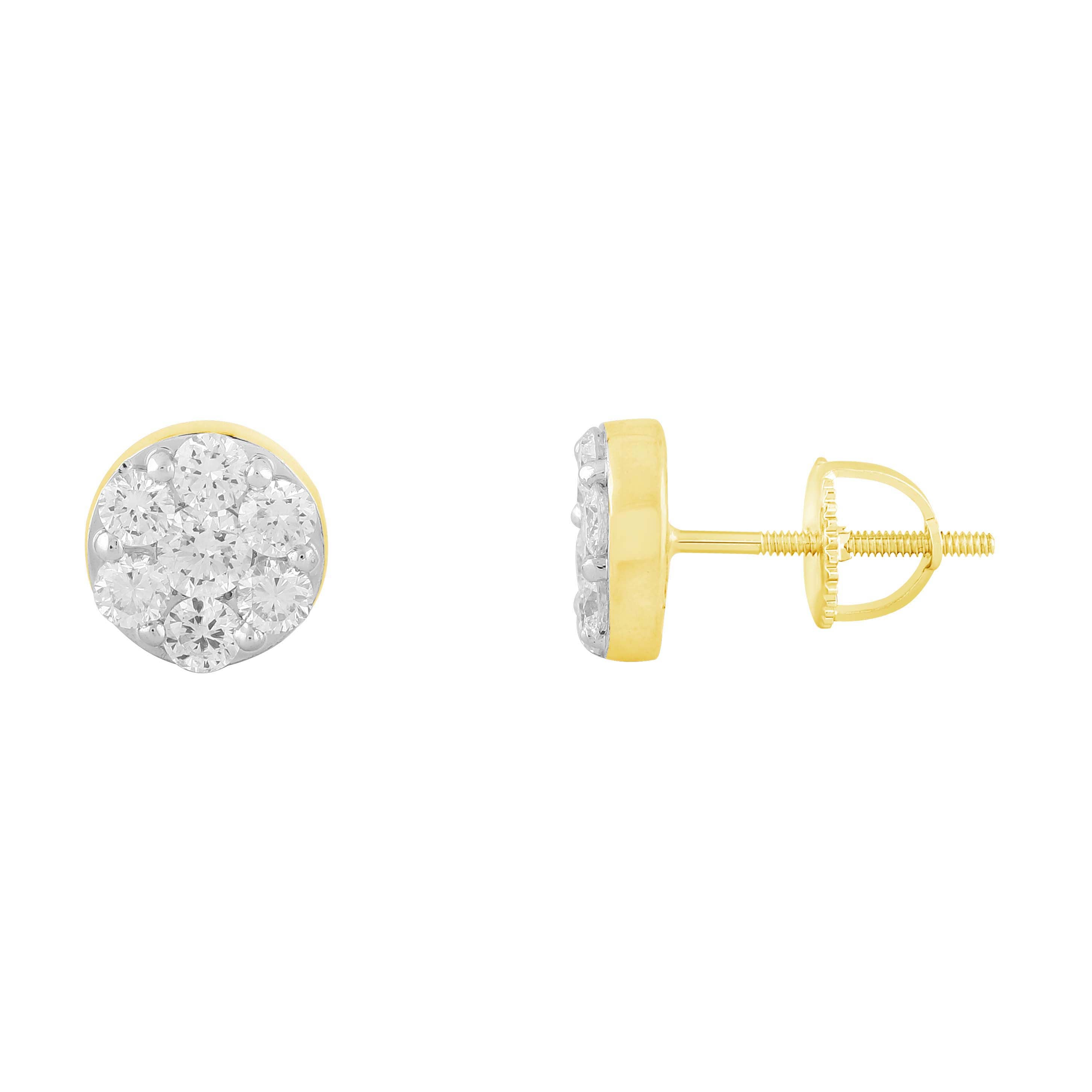 14K Solid Gold  1.95ctw Lab Grown Diamond Stud Earrings