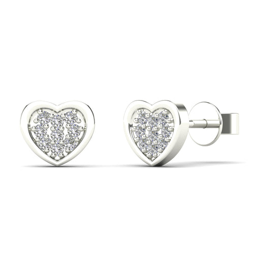 14K Solid Gold  0.07ctw Diamond Stud Earrings