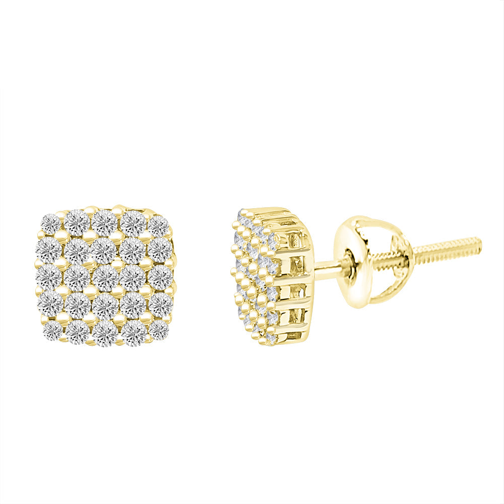 14K Solid Gold 0.43ctw Diamond Stud Earrings
