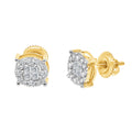 14K Solid Gold 0.76ctw Diamond Stud Earrings
