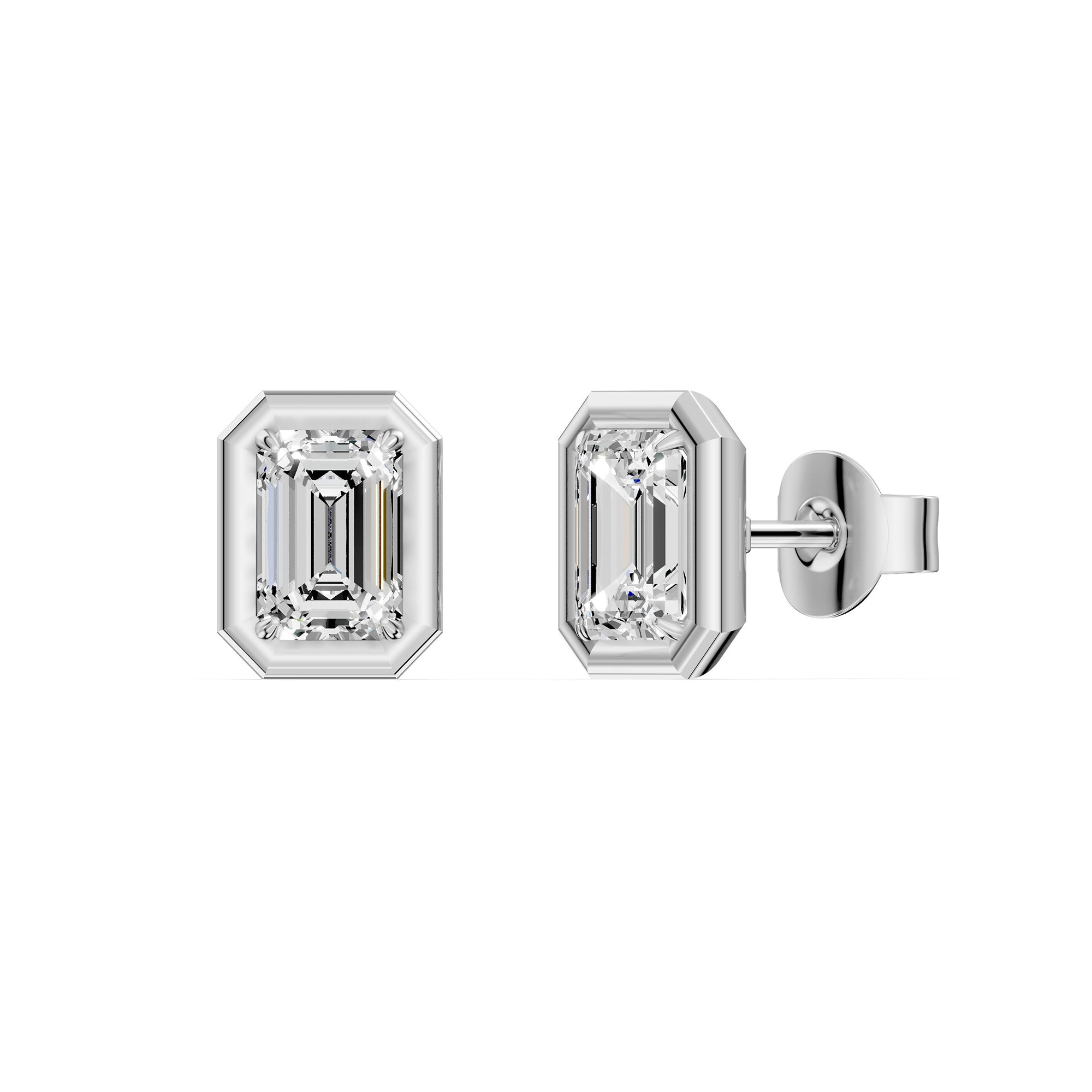 14K Solid Gold  1.09ctw Lab Grown Diamond  Stud Earrings