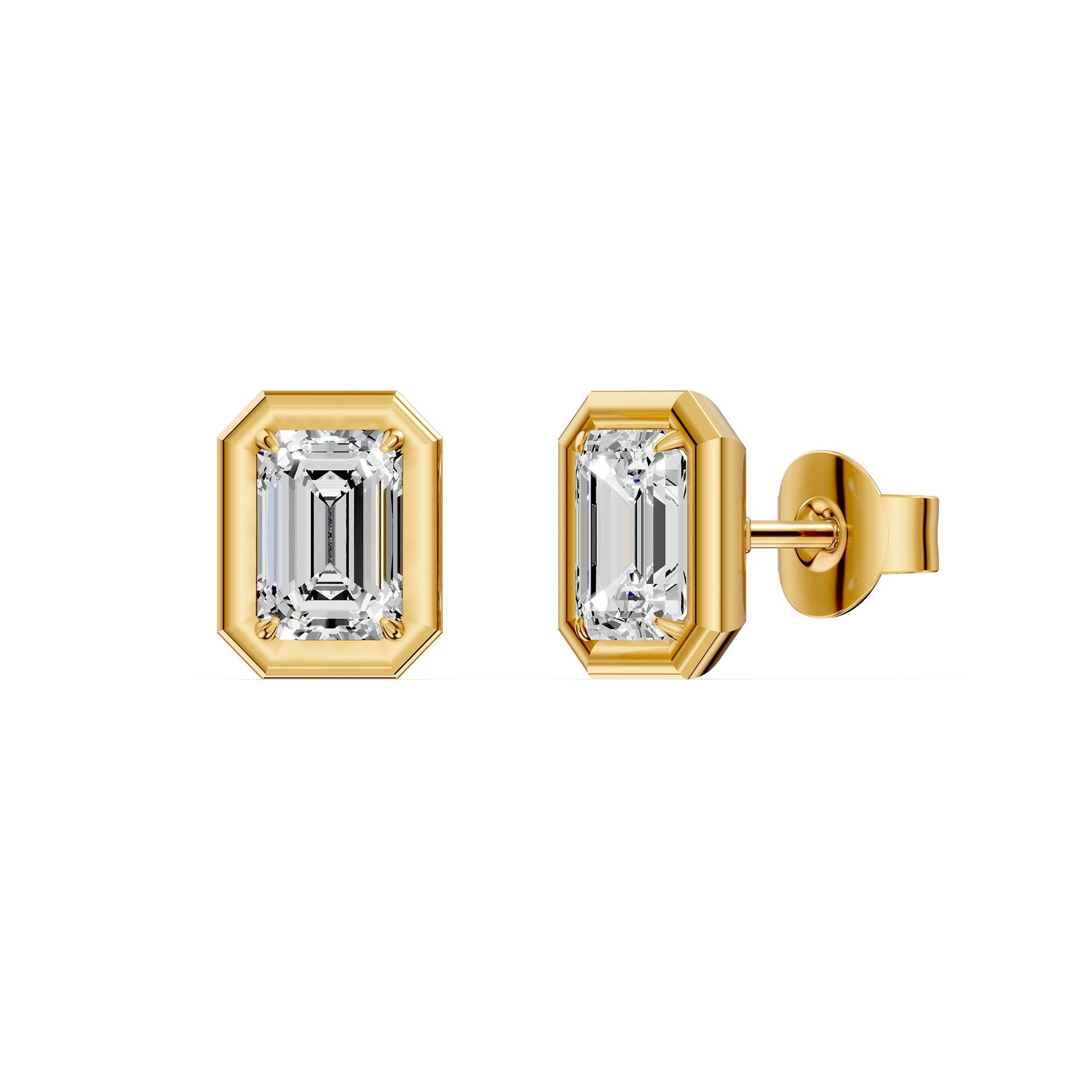 14K Solid Gold  1.09ctw Lab Grown Diamond  Stud Earrings