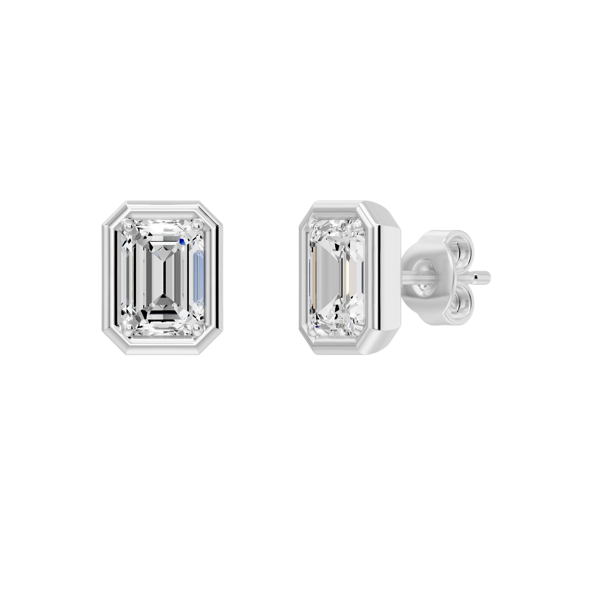 14K Solid Gold  2.08ctw Lab Grown Diamond  Stud Earrings