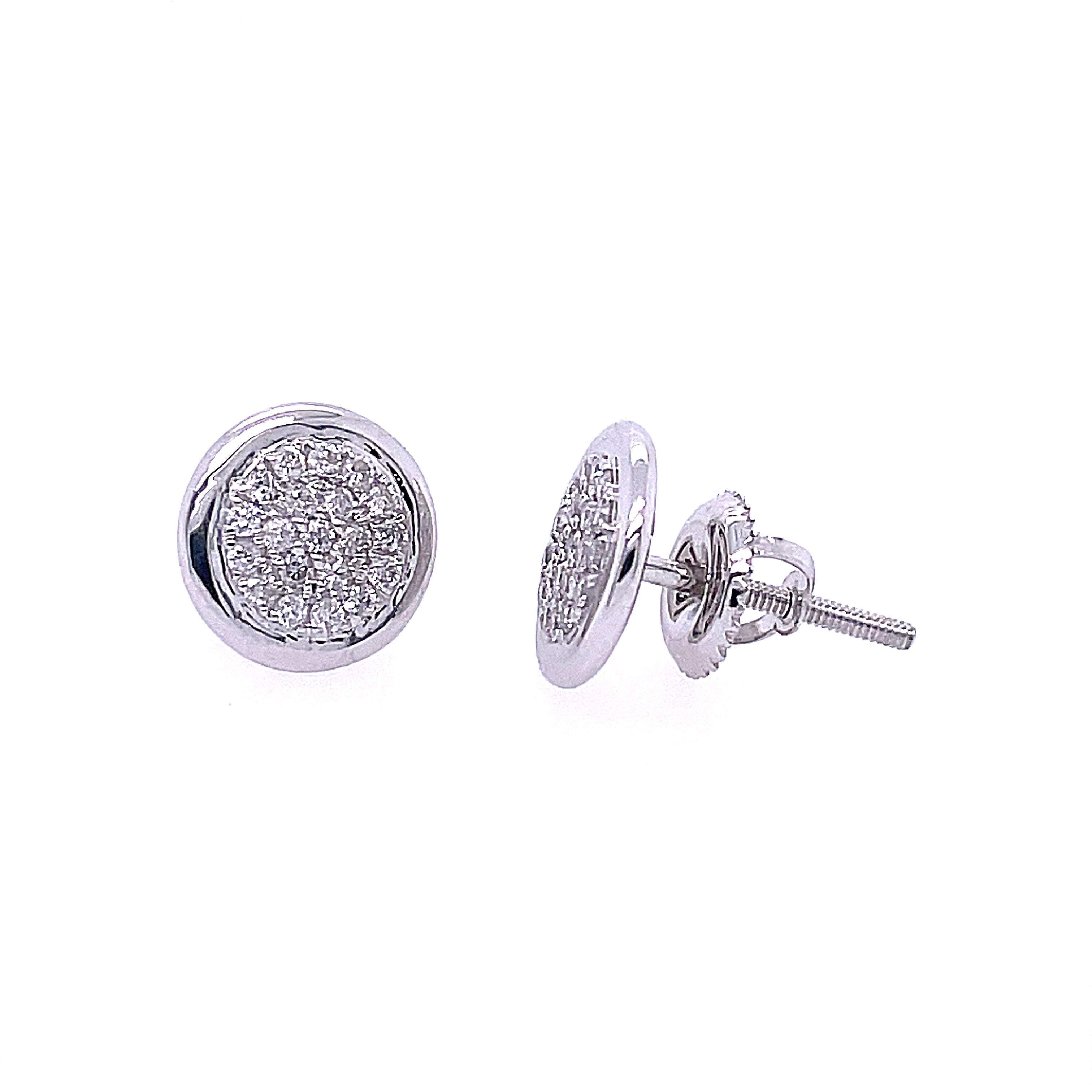 14K Solid Gold 0.25ctw Diamond Stud Earrings