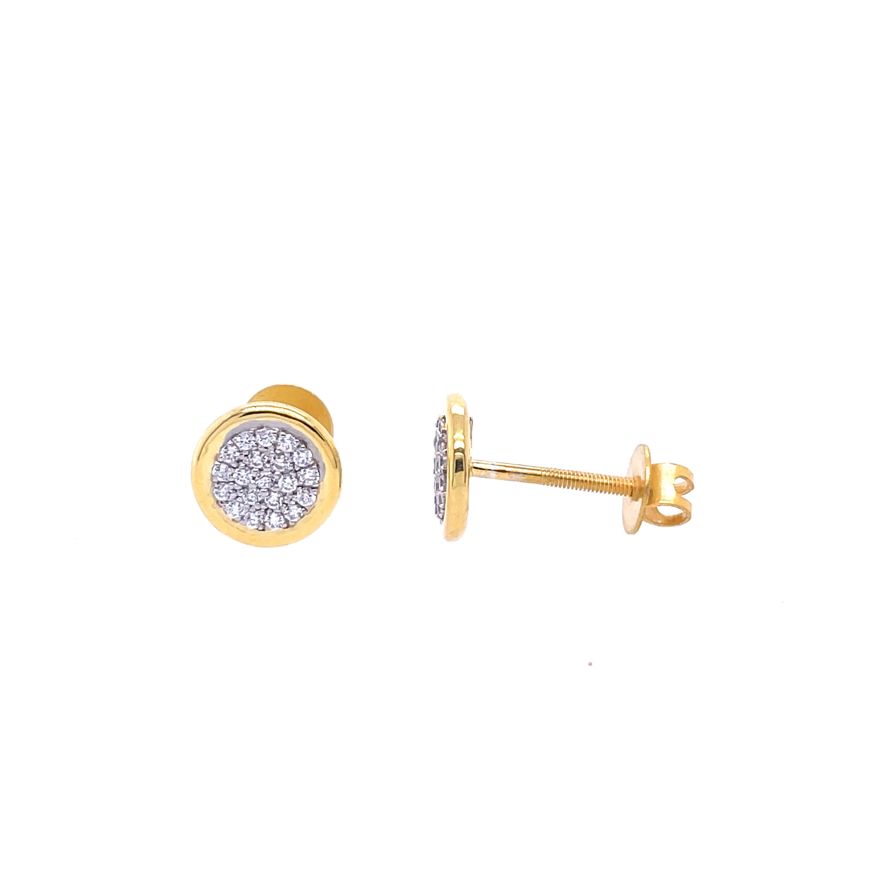 14K Solid Gold 0.25ctw Diamond Stud Earrings