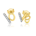 14K Solid Gold 0.12ctw Diamond Stud Earrings