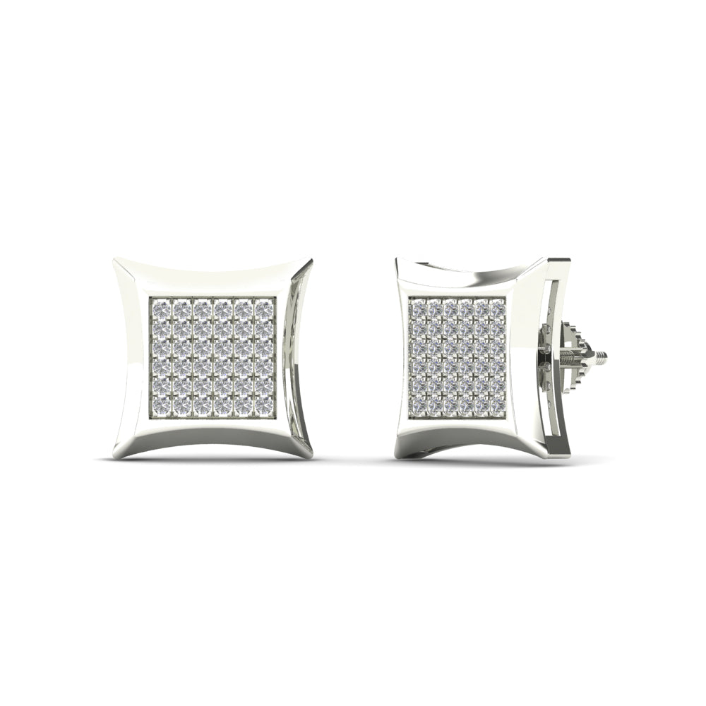 10K Solid Gold 0.25ctw Diamond Kite Stud Earrings