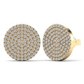 14K Solid Gold 0.55ctw Diamond Micro-pavé Round Stud Earrings
