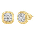 14K Solid Gold 0.21ctw Diamond Stud Earrings
