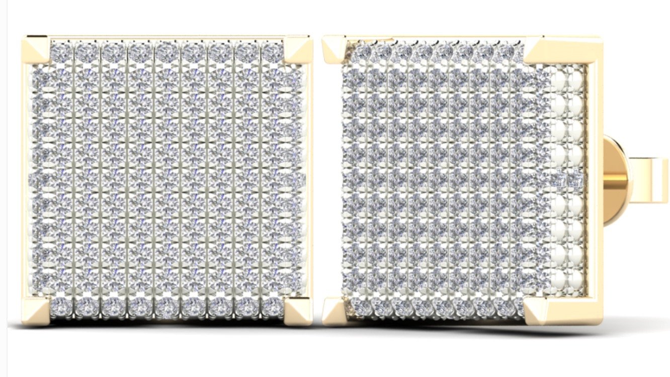 10K Solid Gold 0.55ctw Diamond Stud Earrings