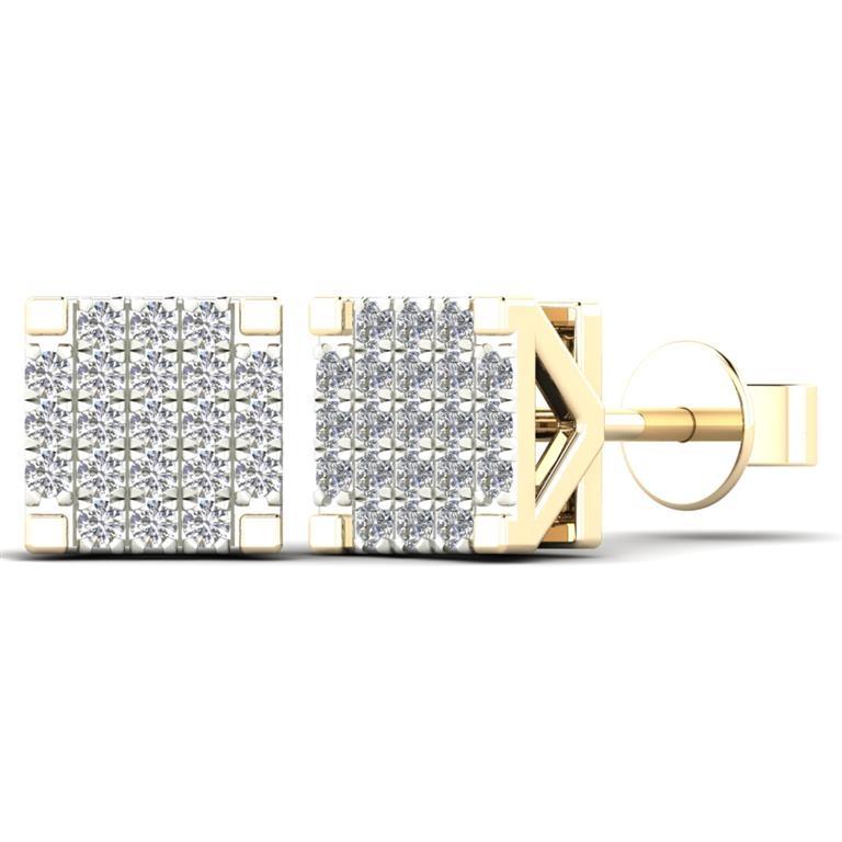 14K Solid Gold 0.13ctw Diamond Stud Earrings