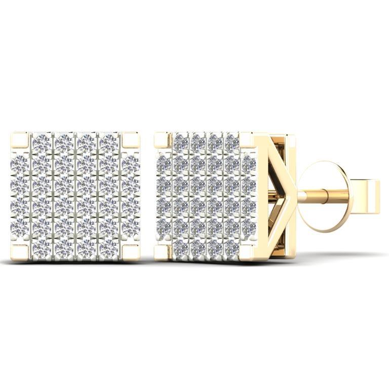14K Solid Gold 0.19ctw Diamond Stud Earrings