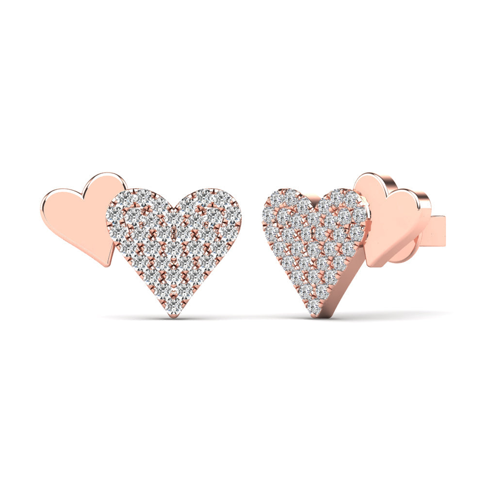 14K Solid Gold 0.24ctw Diamond Stud Earrings