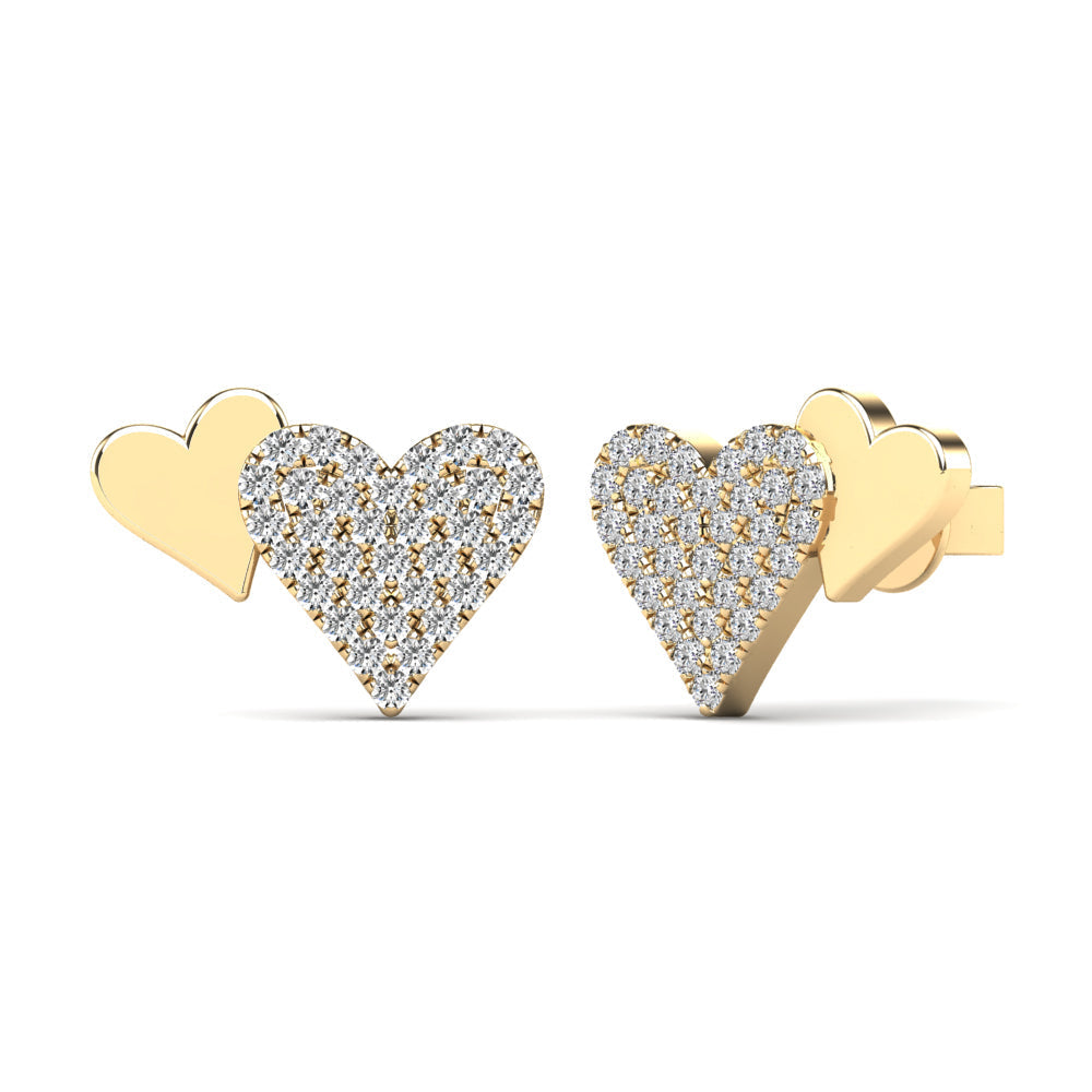 14K Solid Gold 0.24ctw Diamond Stud Earrings