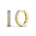 14K Solid Gold 0.32ctw Diamond Hoop Earrings