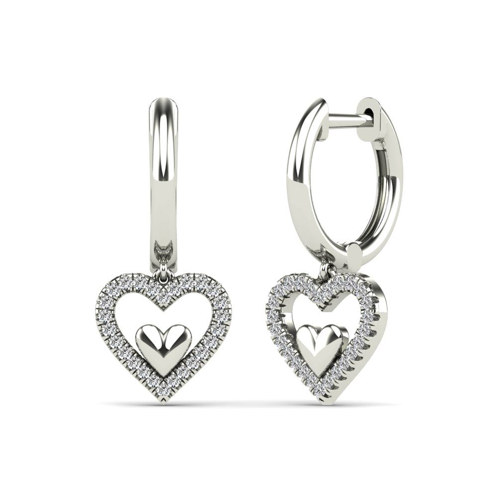 14K Solid Gold  0.15ctw Diamond Stud Earrings
