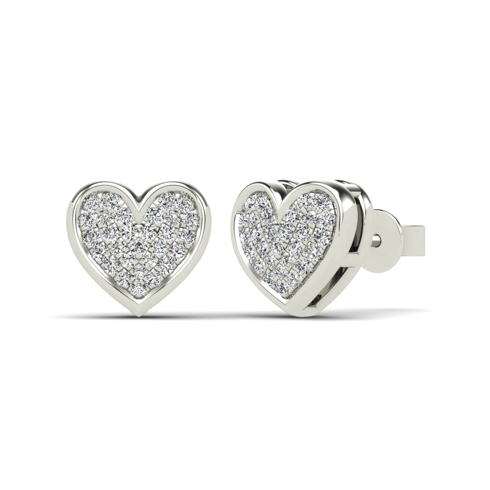 14K Solid Gold  0.14ctw Diamond Stud Earrings