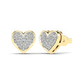 14K Solid Gold  0.14ctw Diamond Stud Earrings