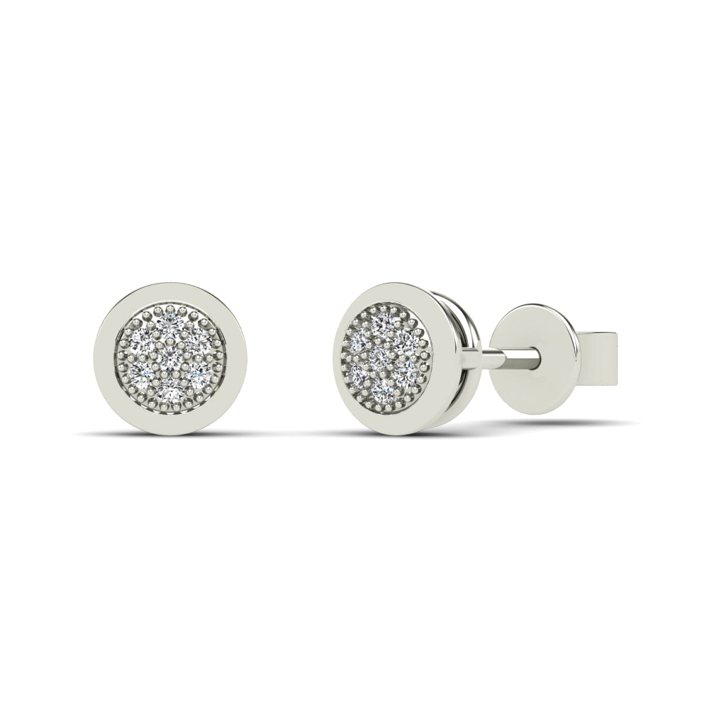 14K Solid Gold  0.04ctw Diamond Stud Earrings
