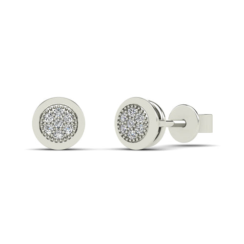 14K Solid Gold  0.04ctw Diamond Stud Earrings