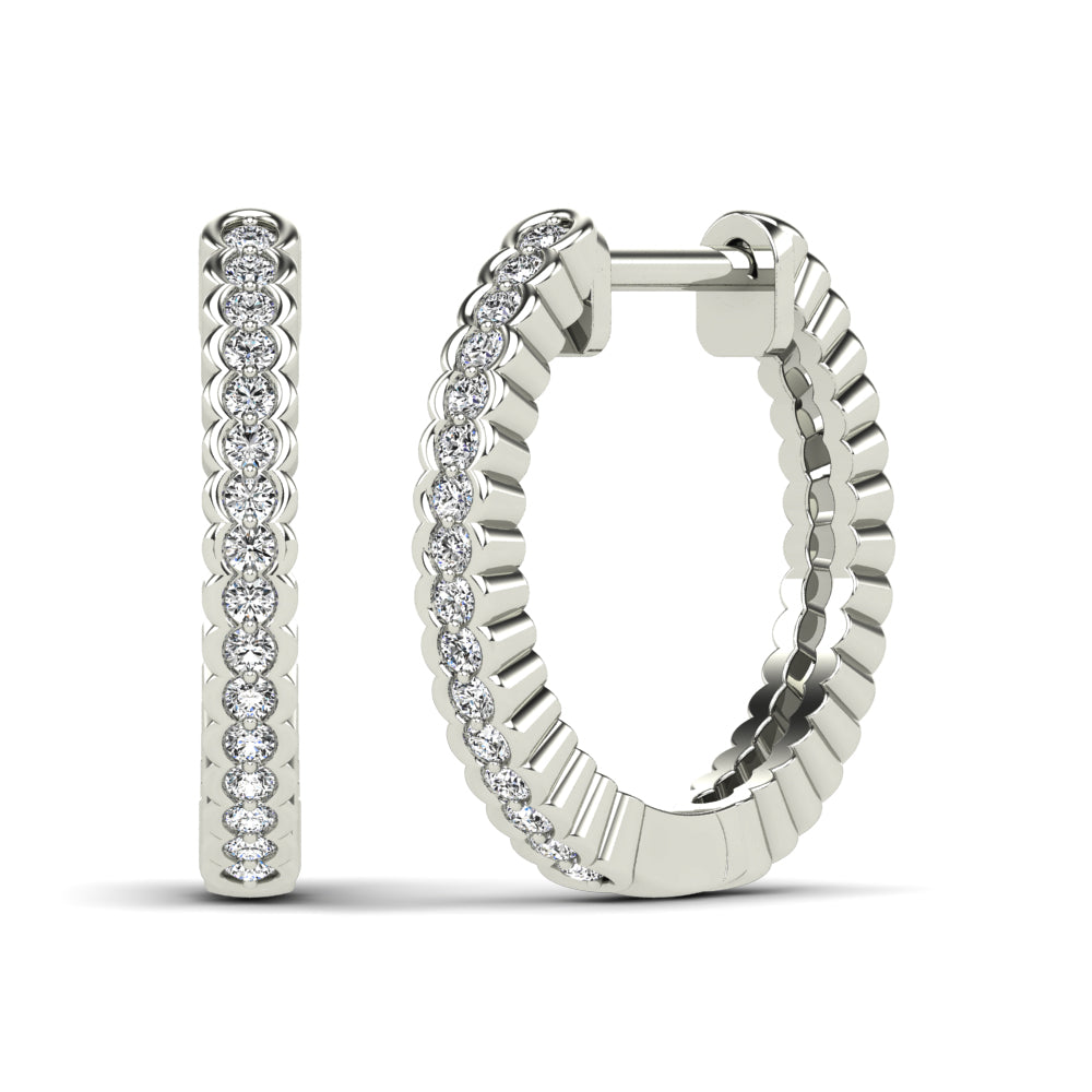 14K Solid Gold  0.13ctw Diamond Stud Earrings