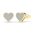 14K Solid Gold  0.10ctw Diamond Stud Earrings