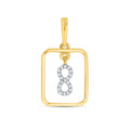 14K Solid Gold  0.04ctw Diamond Pendants