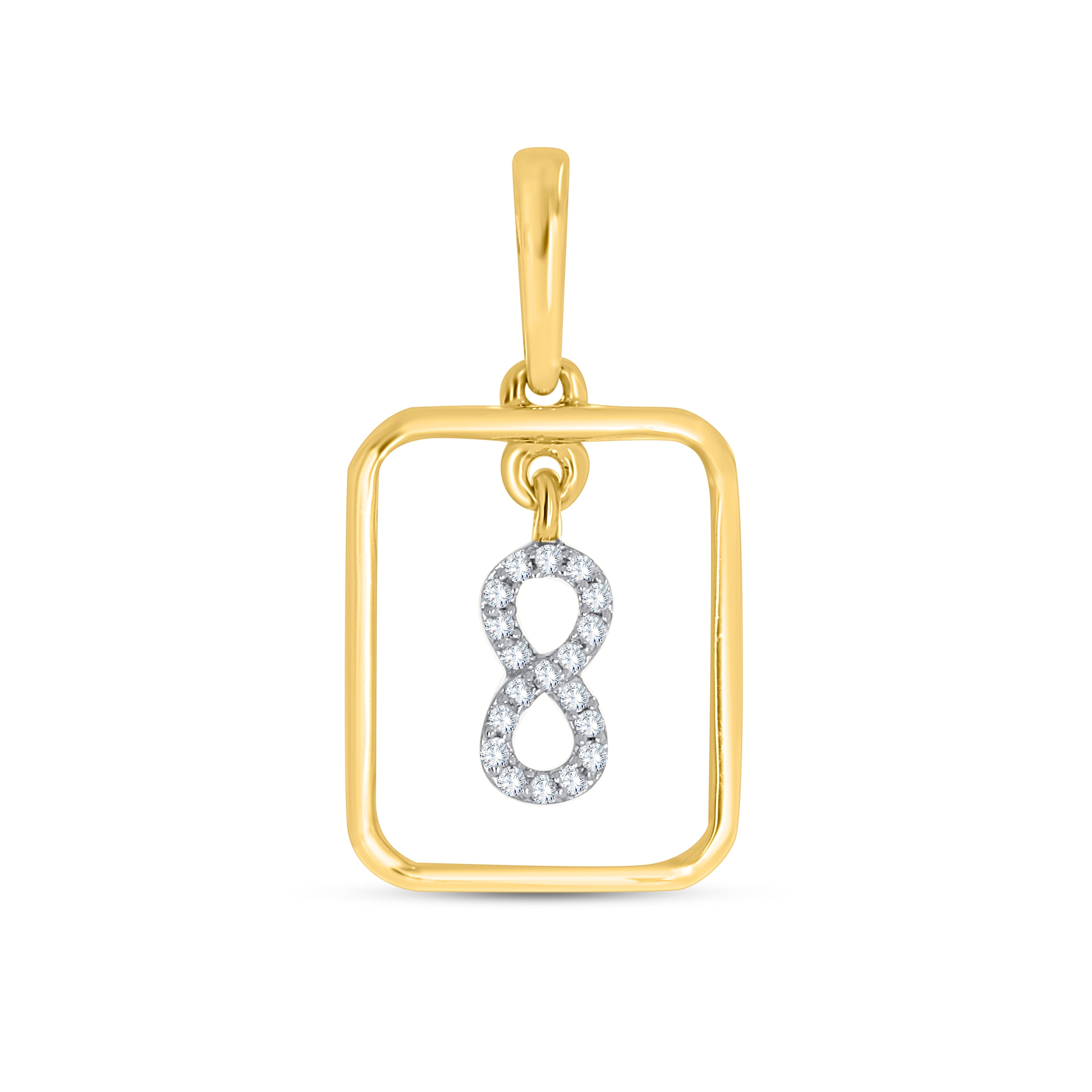 14K Solid Gold  0.04ctw Diamond Pendants