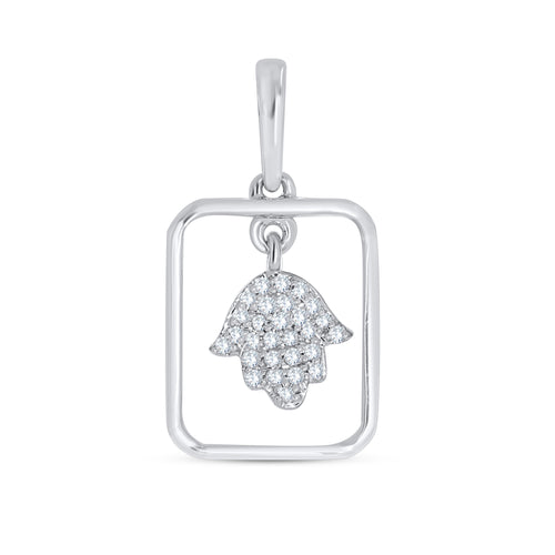 14K Solid Gold  0.08ctw Diamond Pendants