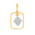 14K Solid Gold  0.08ctw Diamond Pendants