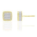 10K Solid Gold 0.30ctw Baguette Diamond Stud Earrings