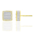 14K Solid Gold 0.39ctw Baguette Diamond Stud Earrings