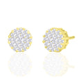 14K Solid Gold 0.74ctw Diamond Stud Earrings