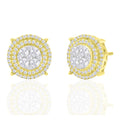 14K Solid Gold 1.02ctw Diamond Stud Earrings