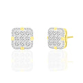 14K Solid Gold 0.98ctw Diamond Stud Earrings