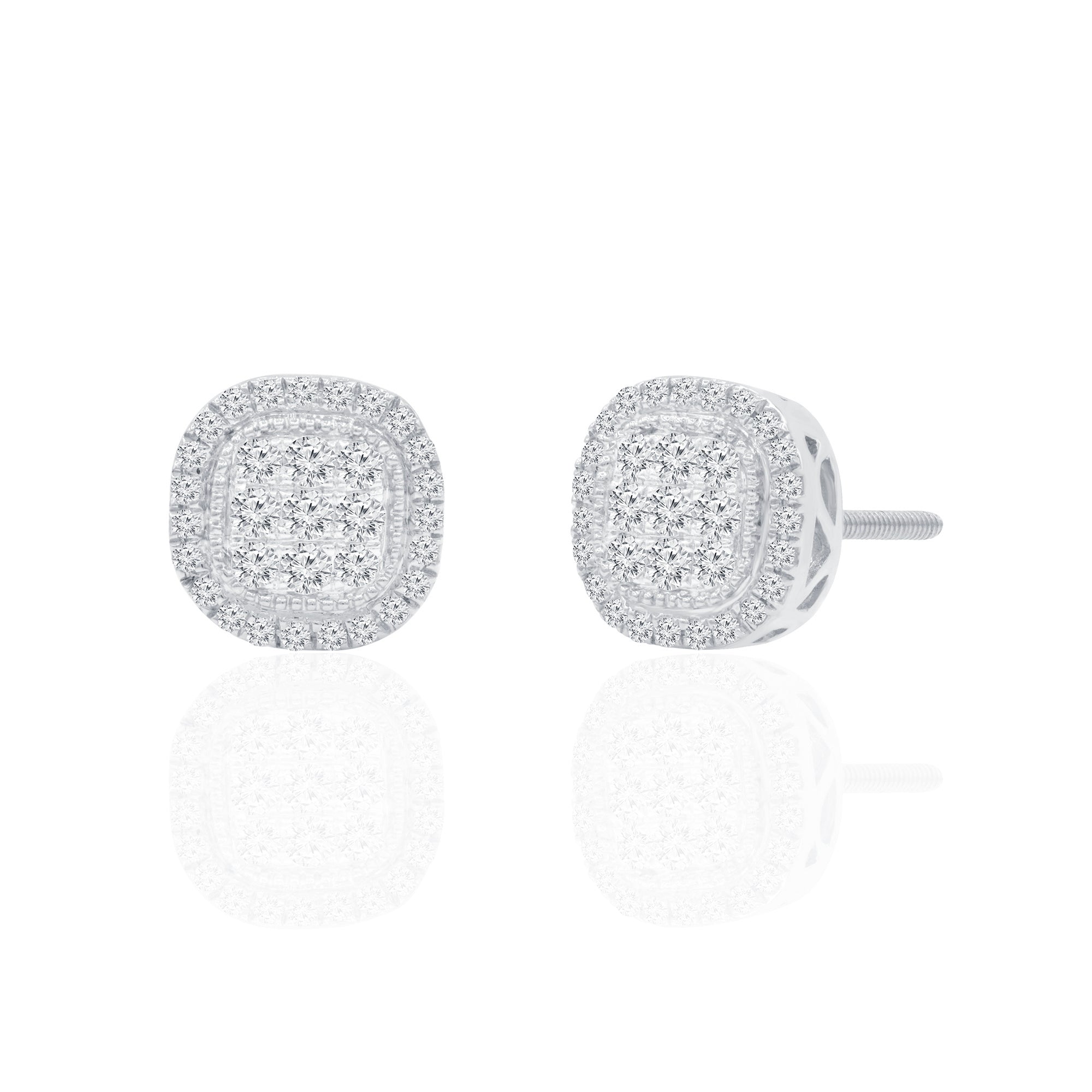 14K Solid Gold 0.38ctw Diamond Stud Earrings