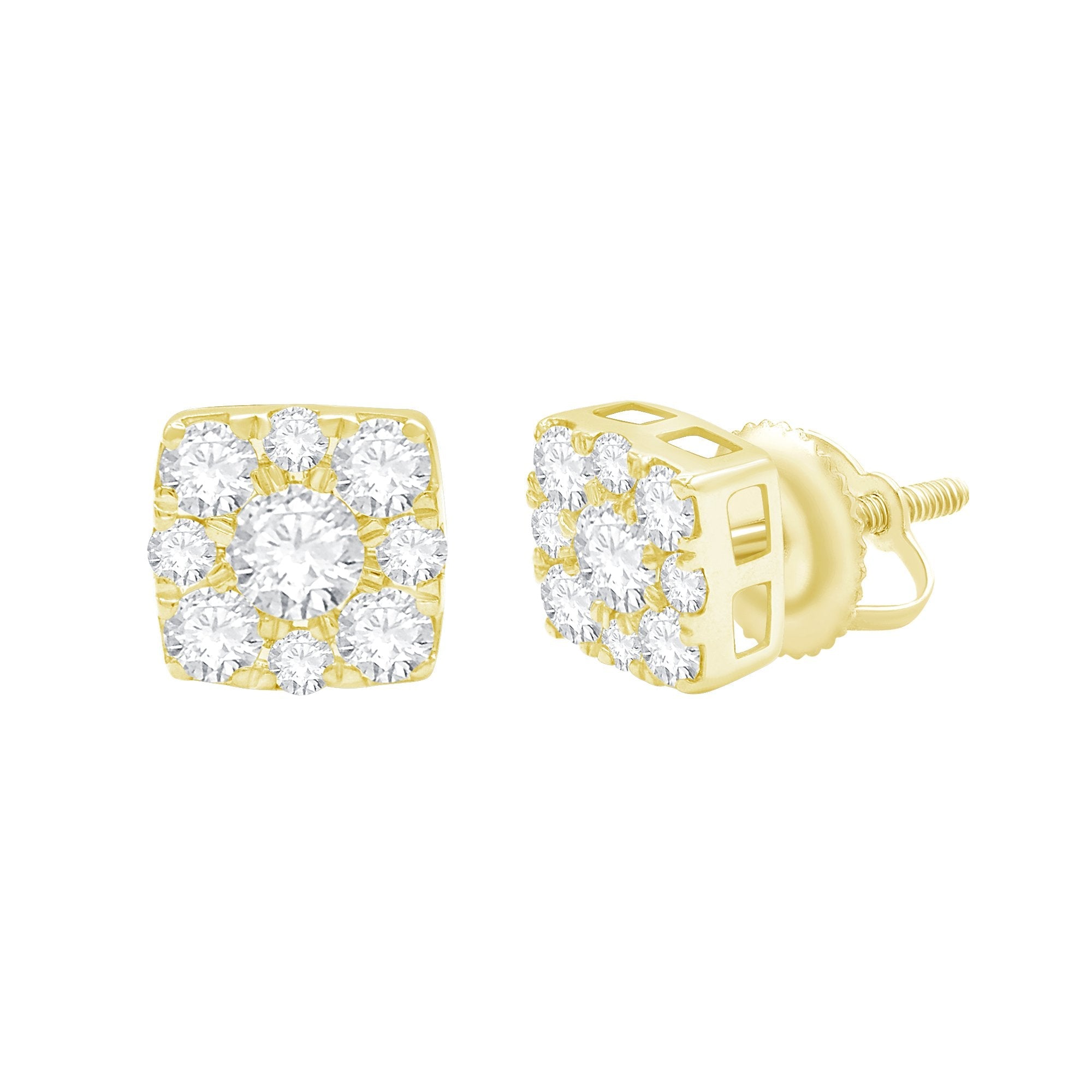 14K Solid Gold 0.51ctw Diamond Stud Earrings